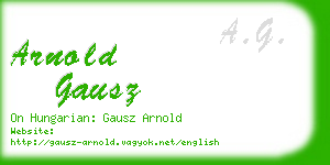 arnold gausz business card